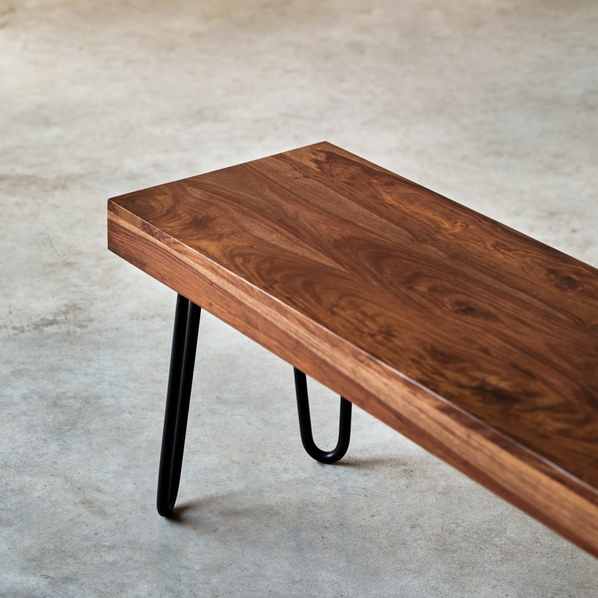 Banc en Palissandre massif, HELGA marron, TIKAMOON