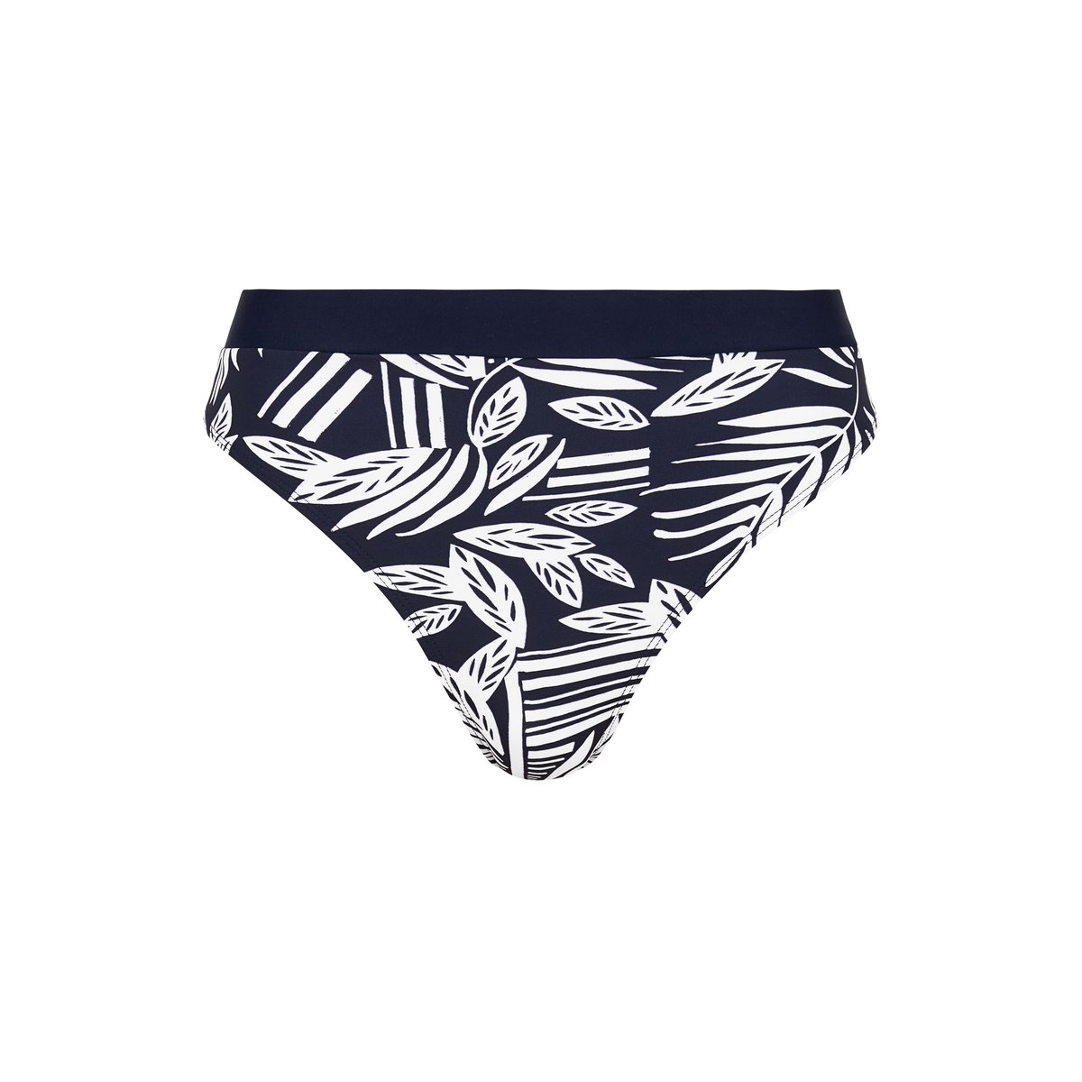 Bas de maillot de bain KELAA feuilles graphiques bleu marine, SANS COMPLEXE