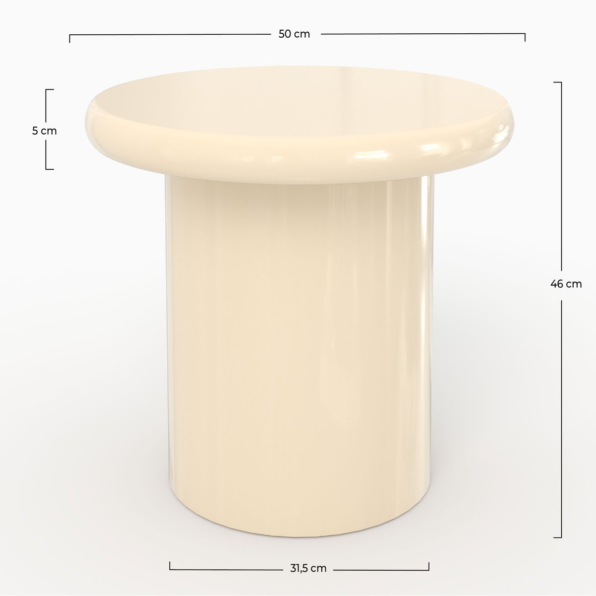 Table d'appoint Apoline - APOLINE blanc, MAISON PAVANE