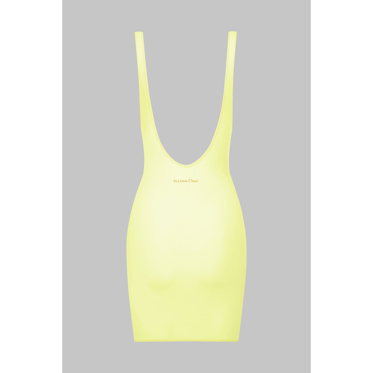 Robe Courte Dos Nu DOUBLE SENS jaune, MAISON CLOSE
