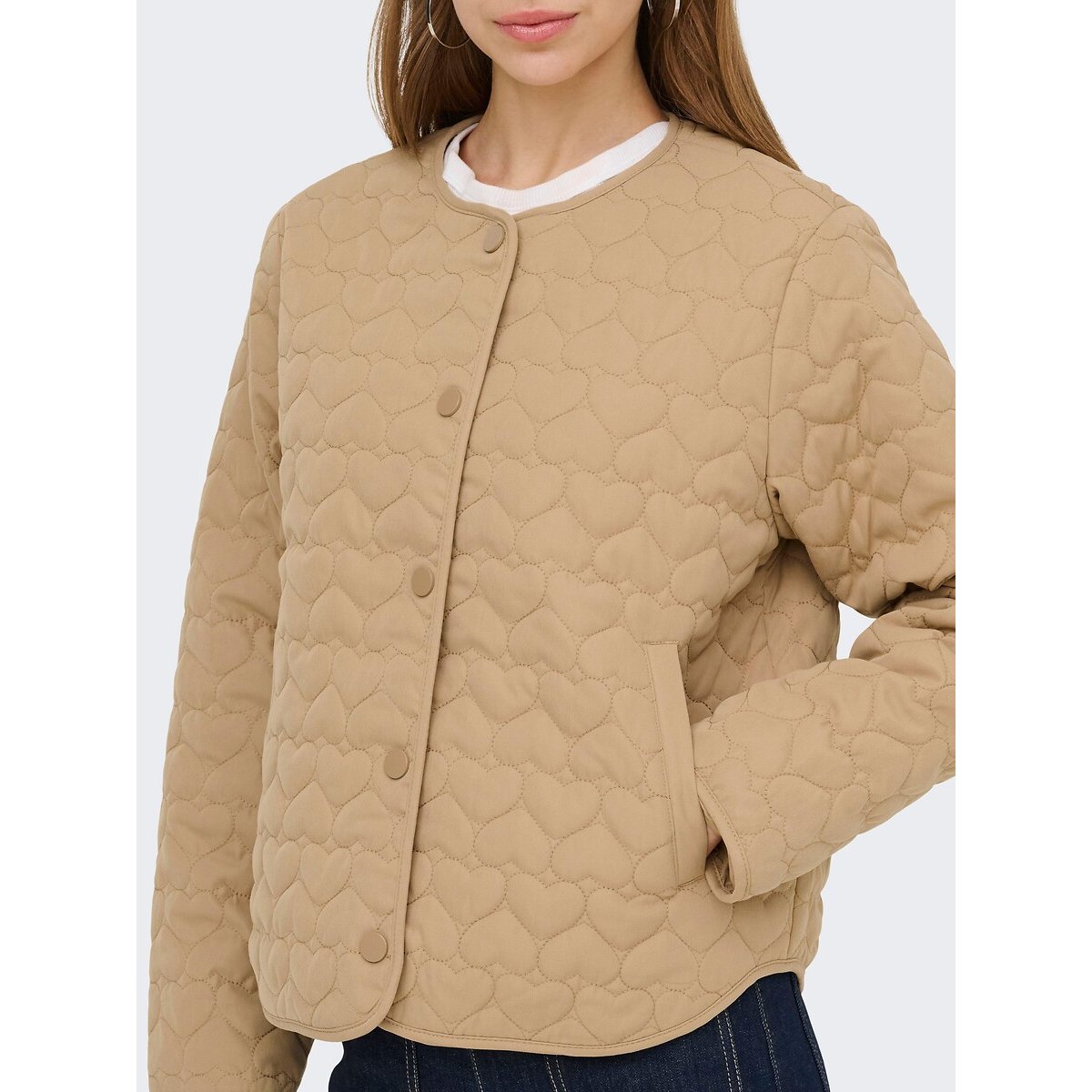 Lightweight Quilted Padded Jacket light brown, ONLY