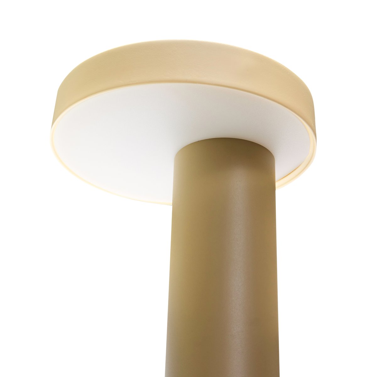 Lampe de table en fer et polycarbonate MAGIC vert/olive, HUBSCH