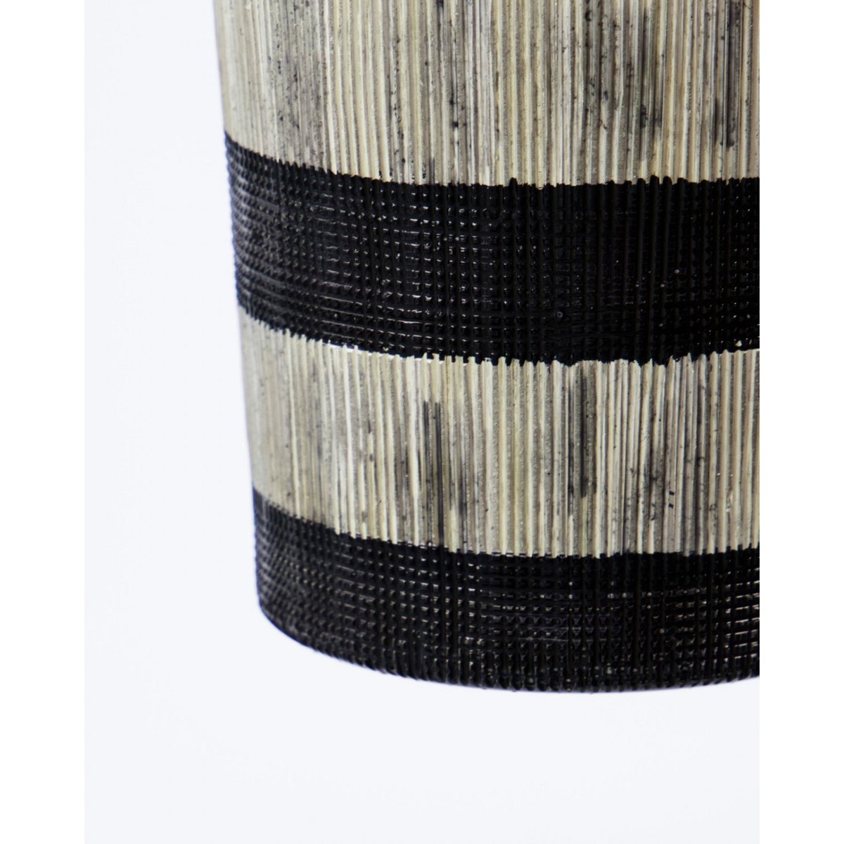 Lot de 2 photophores Stripe 8x9 cm noir, blanc cassé, HOUSE DOCTOR