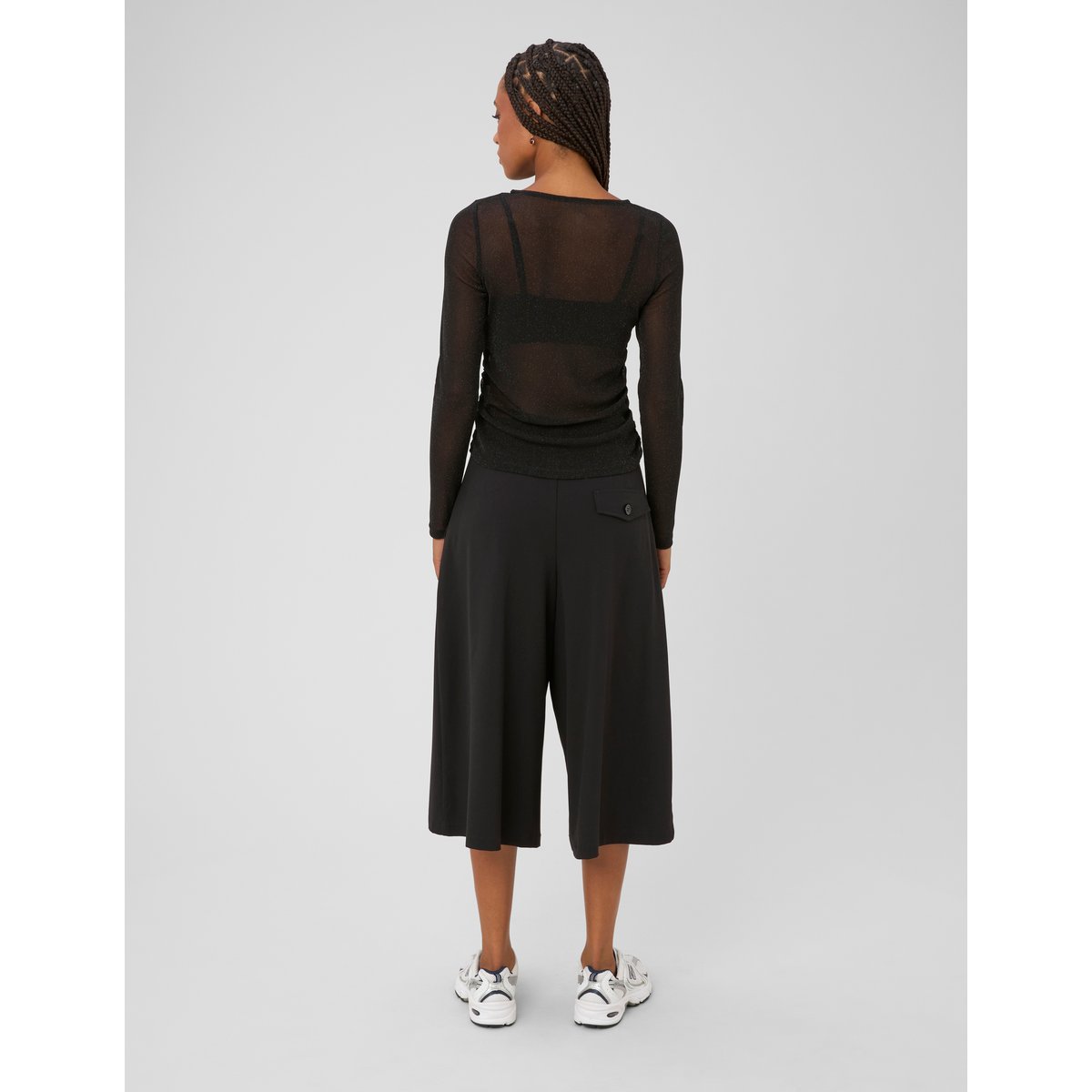 T-shirt manches longues pailleté noir, BZB