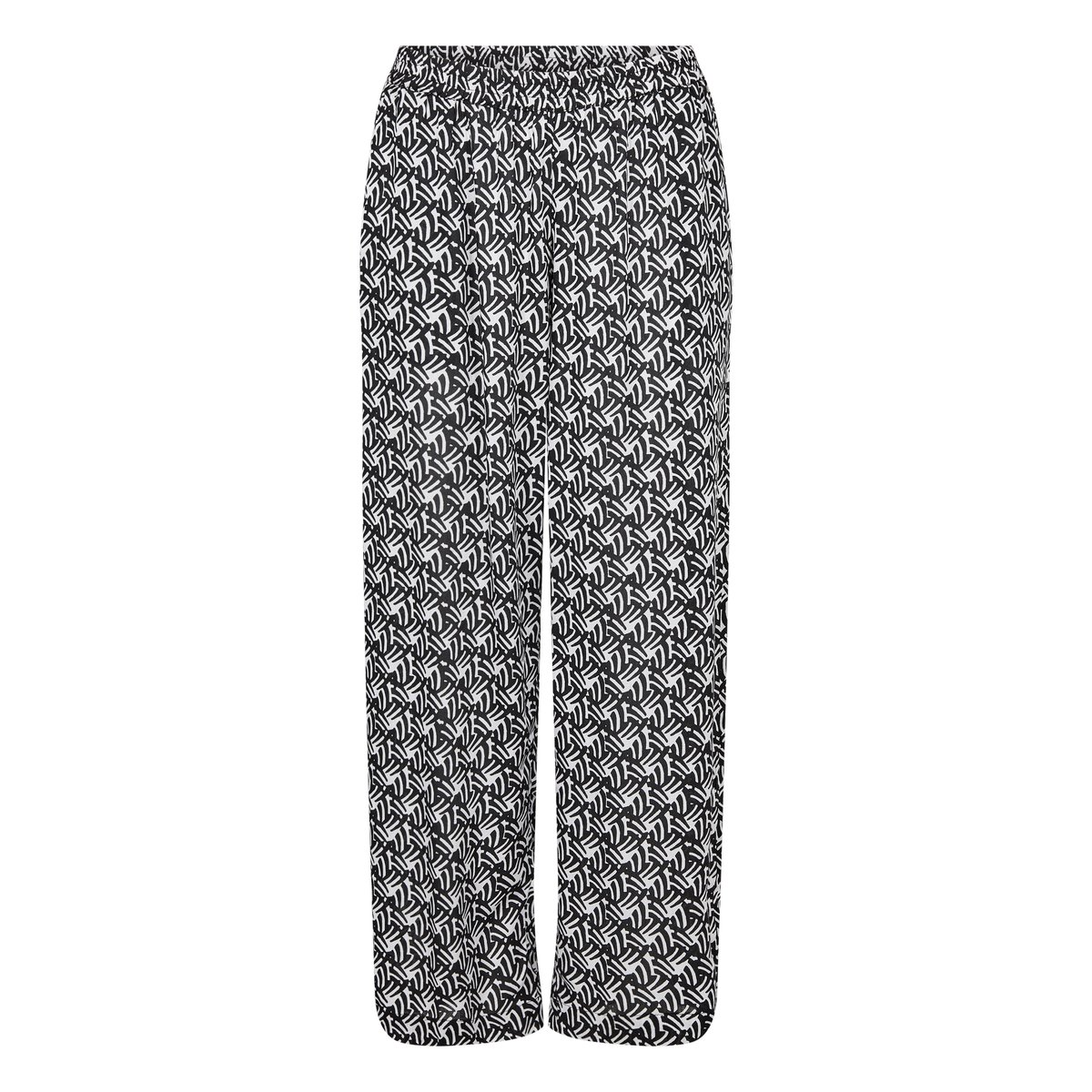 Casual pants imprimé black/moonstruck retro print, KAFFE
