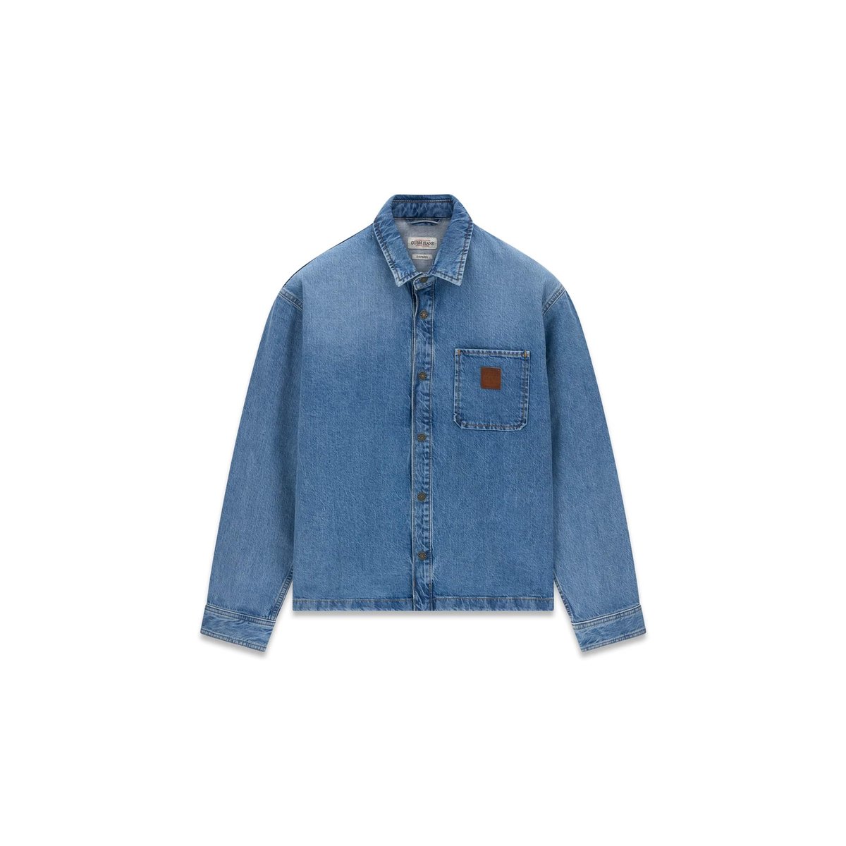 Chemise En Denim Surdimensionnée bleu clair, GUESS JEANS