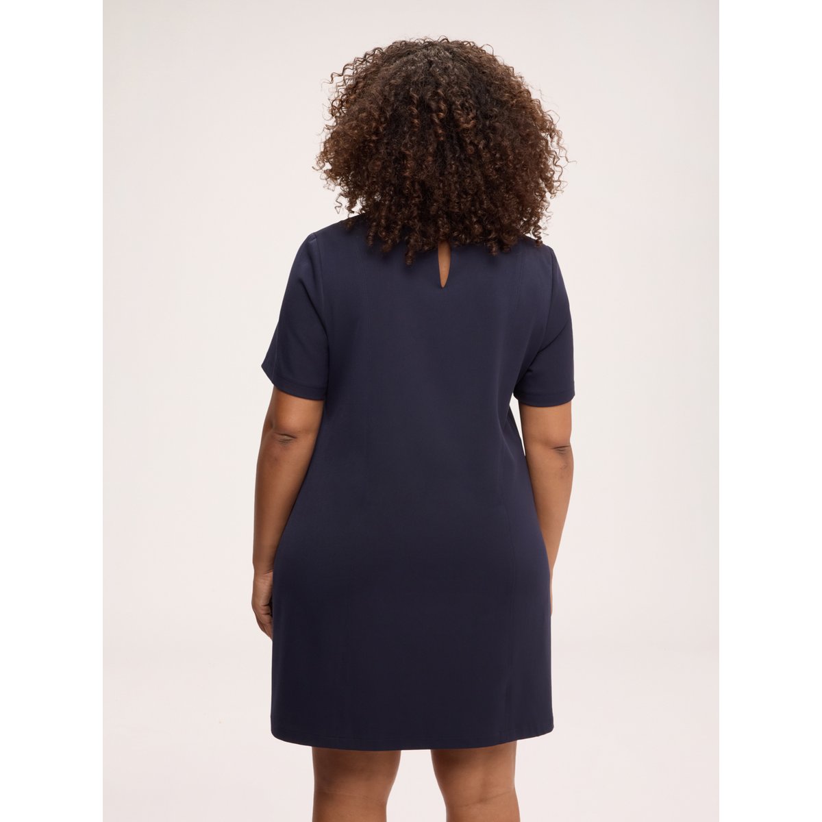 Robe courte évasée avec poches bleu, FIORELLA RUBINO