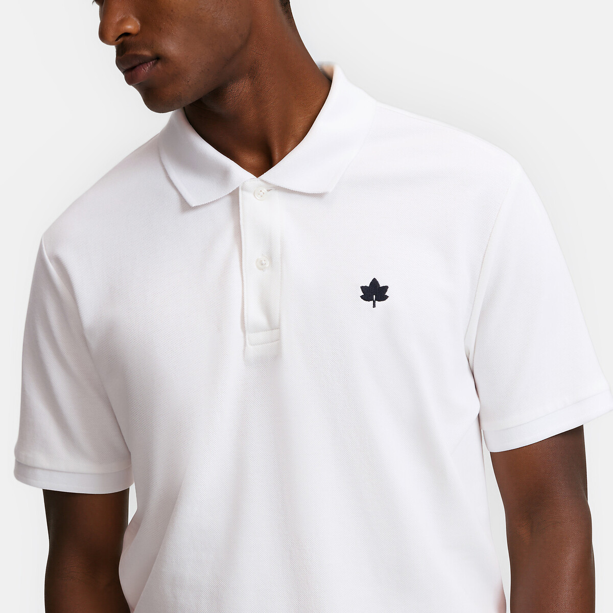 Polo manches courtes, brodé, Signature blanc, LA REDOUTE COLLECTIONS