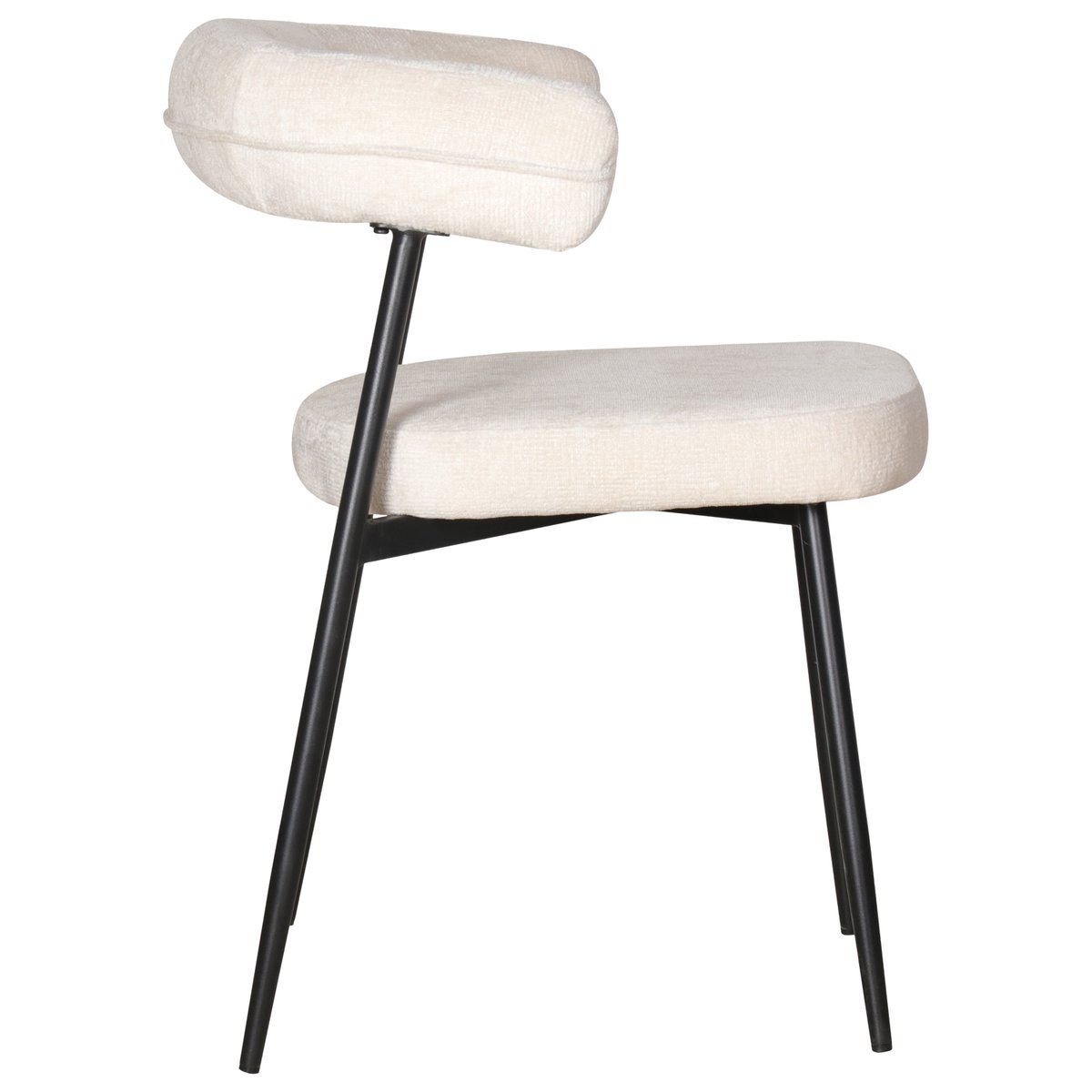 Lot de 2 chaises Théa en tissu, THÉA noir, HAPPY GARDEN