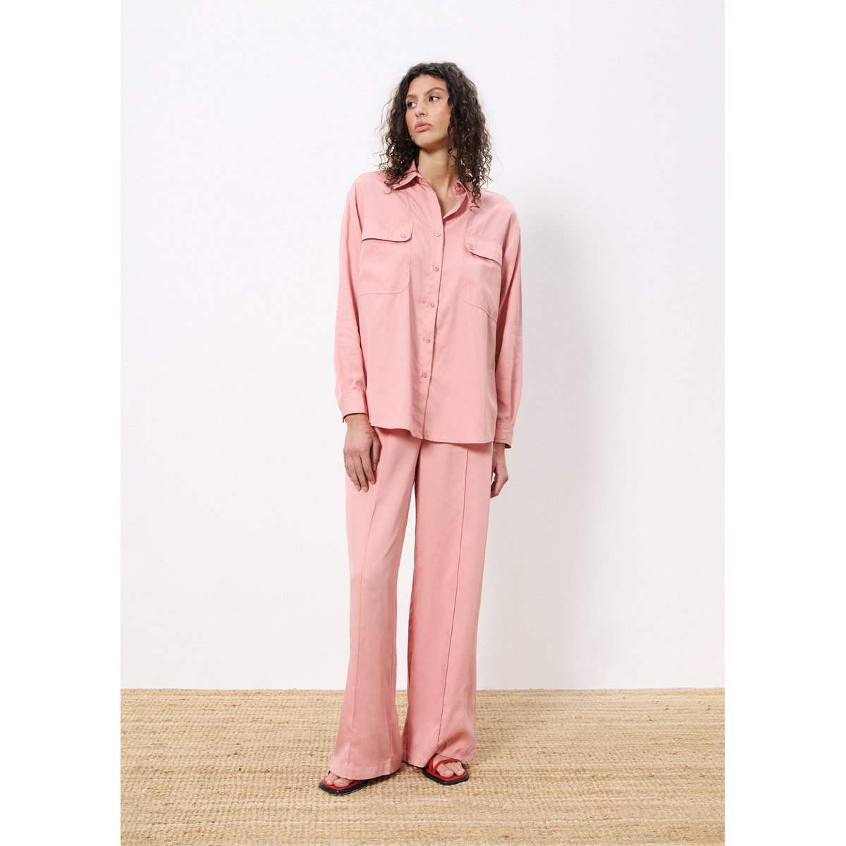 Chemise  VIVIENNE rose pale, FRNCH