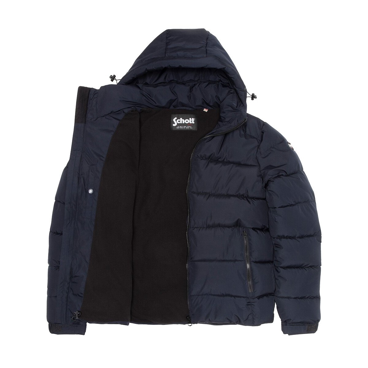 Piumino caldo con cappuccio, ETHLEY blu marino, SCHOTT