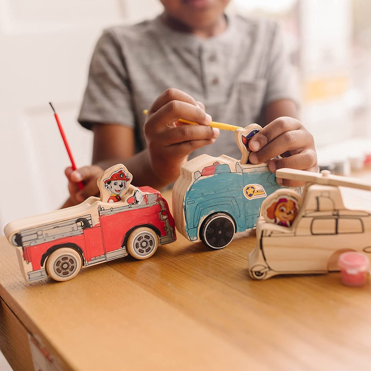 Véhicules Pat' Patrol à décorer beige, MELISSA & DOUG