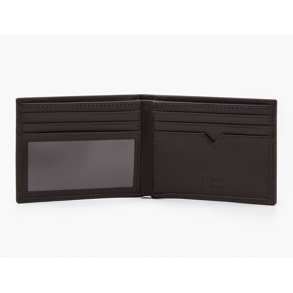 Batwing Bifold ID Leather Wallet brown, LEVI'S