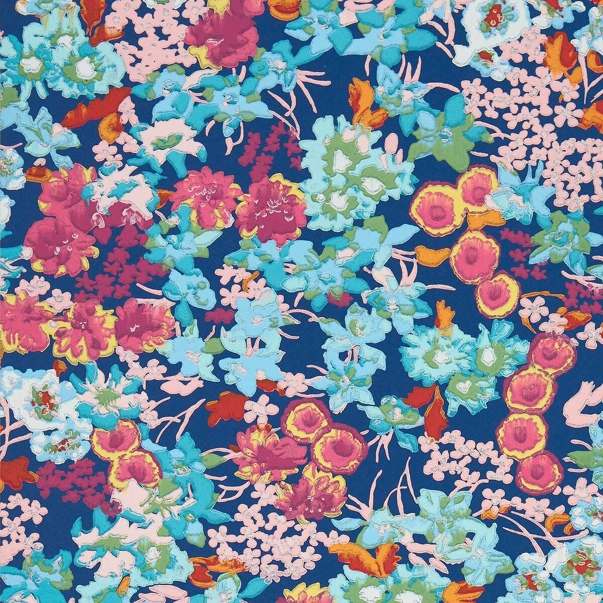 Wildflower Meadow Lapis and Aquamarine Wallpaper blue, HARLEQUIN X SOPHIE ROBINSON