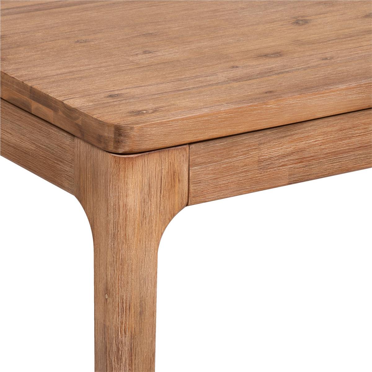 Table à manger extensible bois d'acacia massif 6 à 8 couverts SABOR bois naturel, ATMOSPHERA