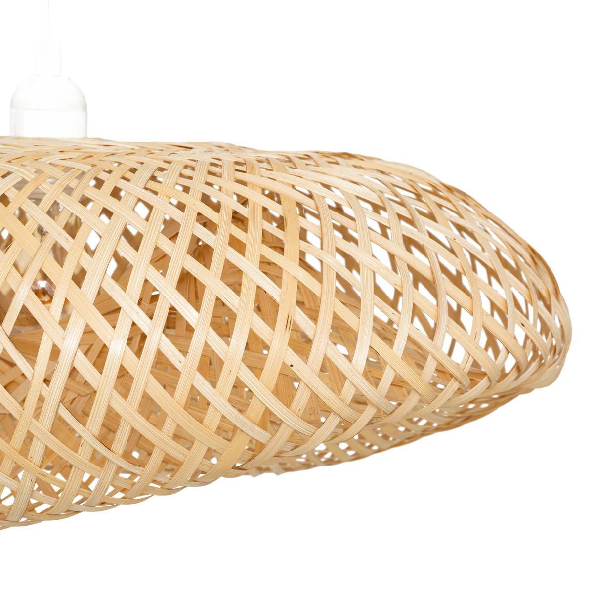 Suspension en bambou tressé BEDDY marron, ATMOSPHERA