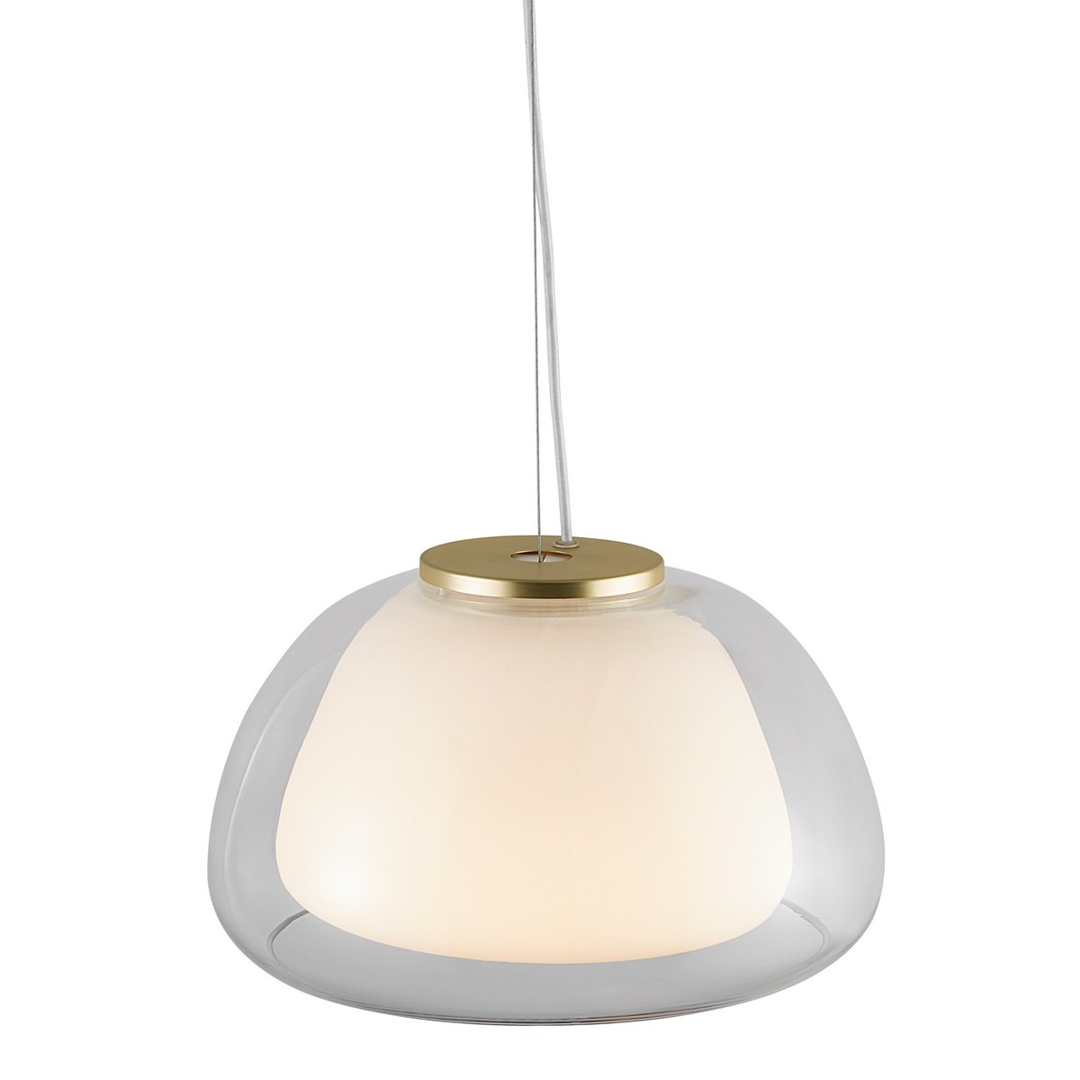 Suspension abat-jour intérieur opale en verre, JELLY transparent, NORDLUX