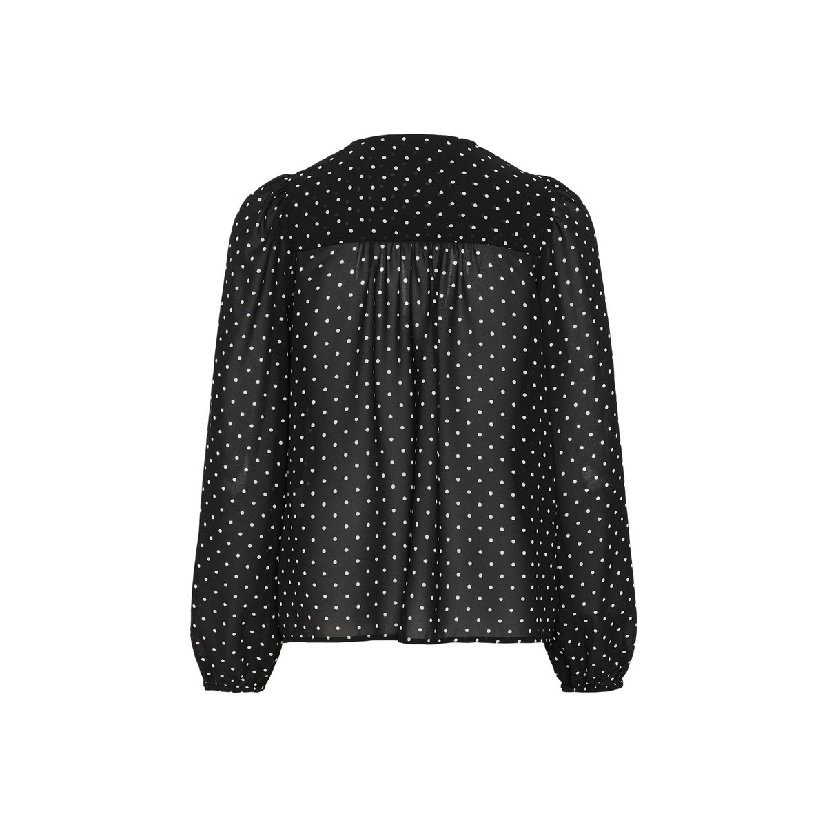 Á manches longues noir black w. white dot, KAFFE