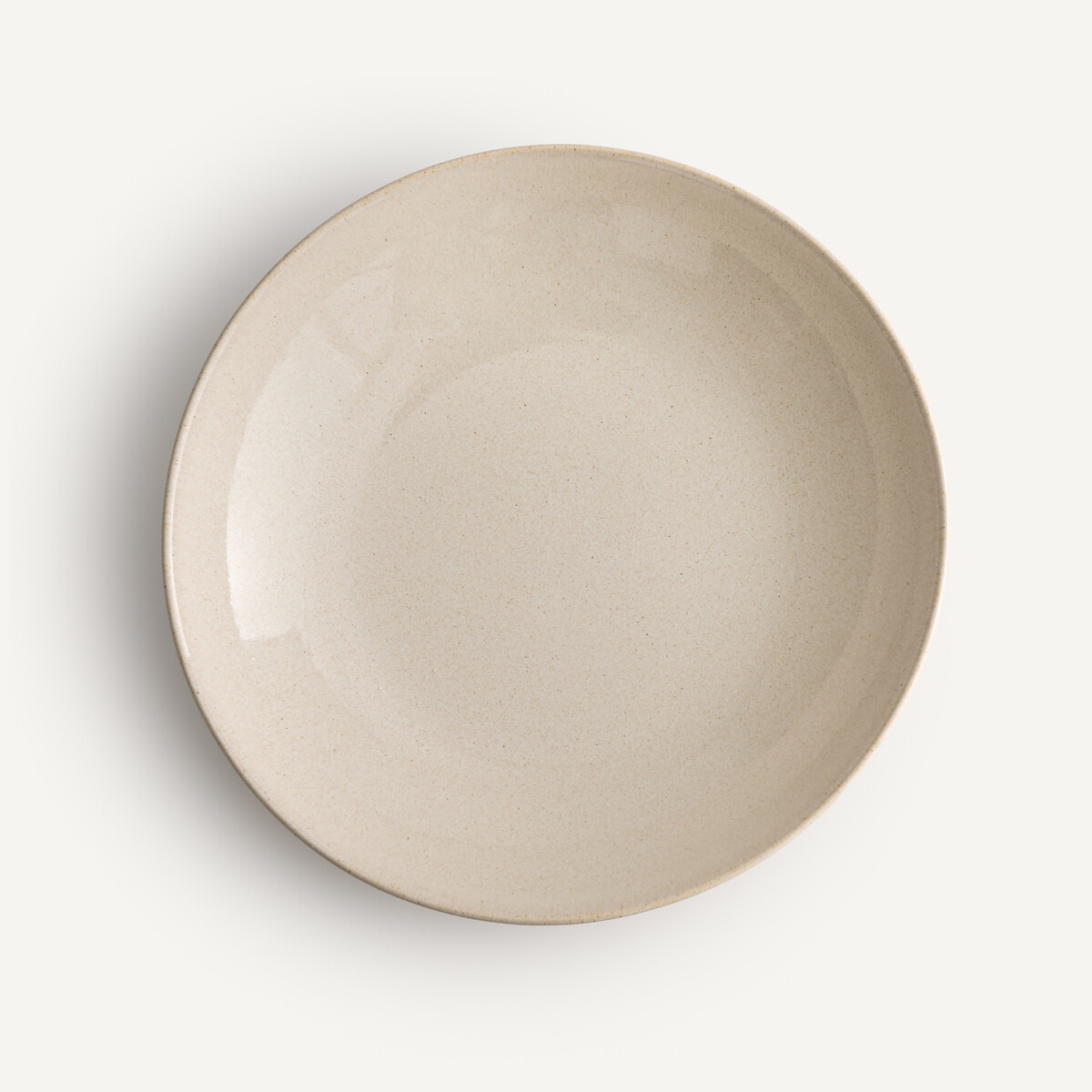 Lot de 4 assiettes à pâtes en grès émaillé, BENN ecru, AM.PM