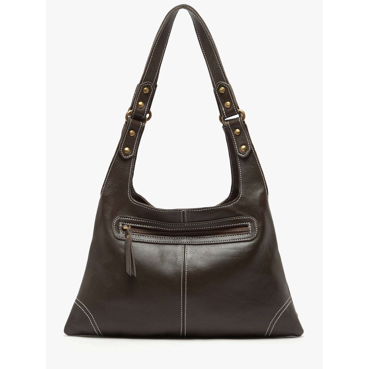 sac porté épaule Seam cuir new brown, BASILIC PEPPER