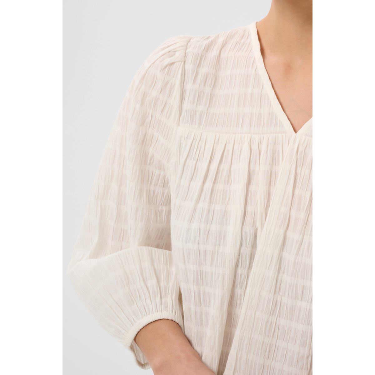 Blouse à manches longues blanc chalk, KAFFE