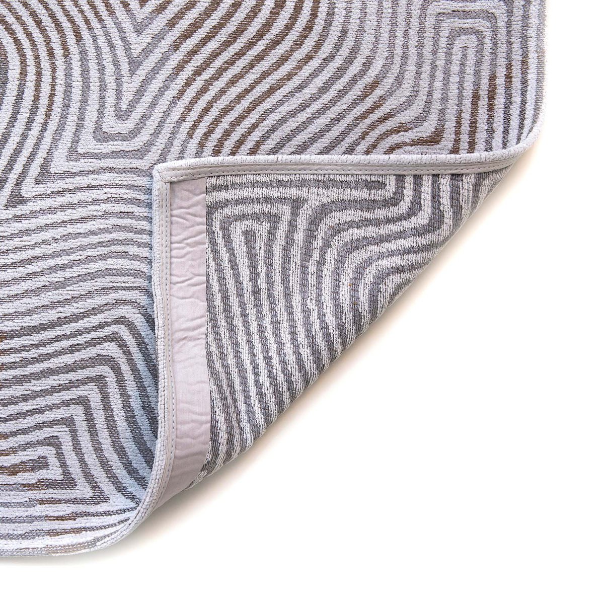 Tapis intérieur/extérieur tissé plat WHITE HORIZON gris, NOVATREND