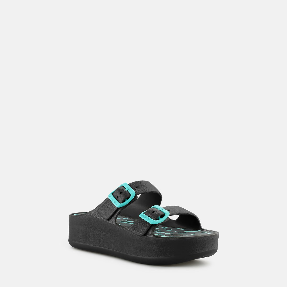 Sandales à plateforme et boucles vegan ELVIA noire, LEMON JELLY
