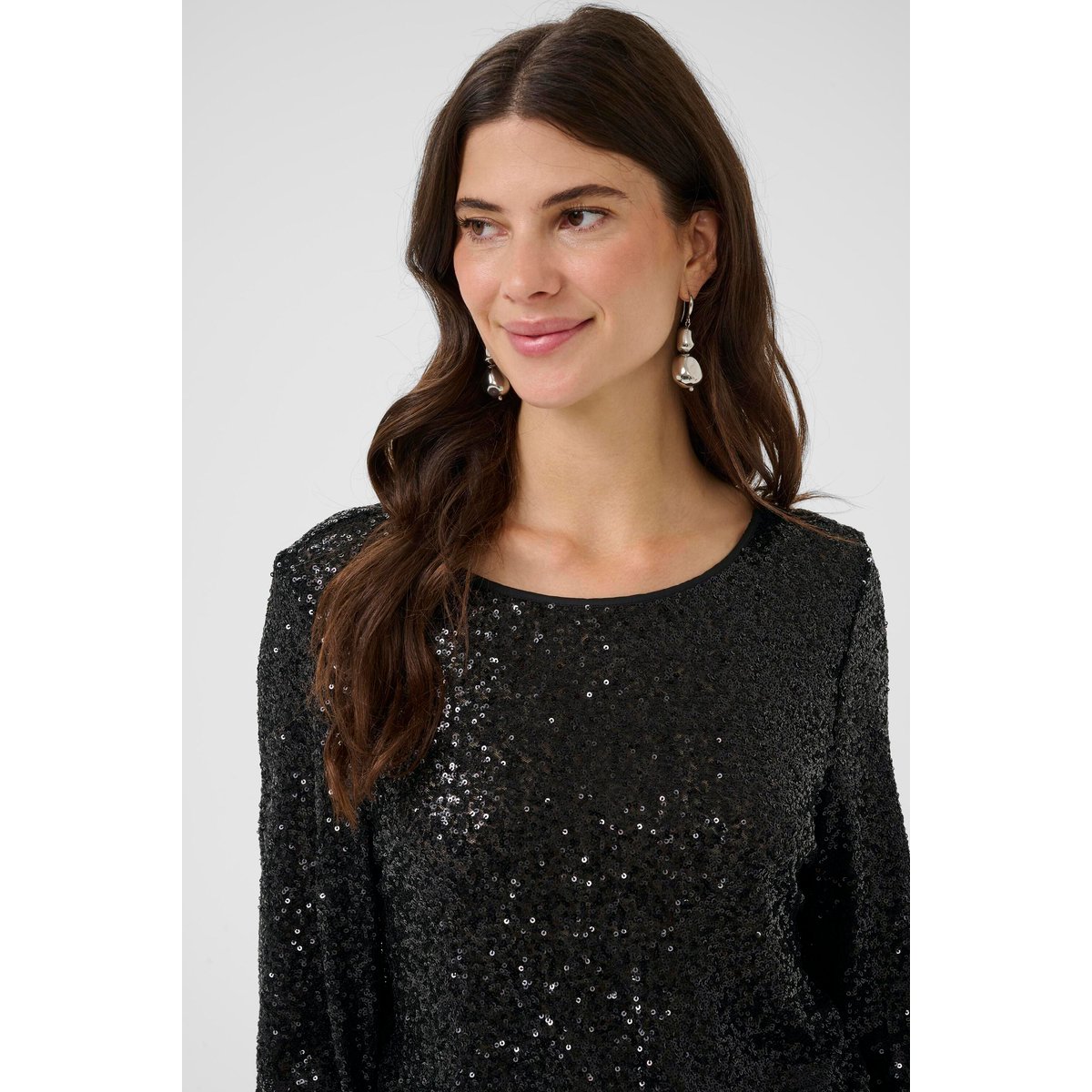 Blouse à manches longues noir pitch black, CREAM