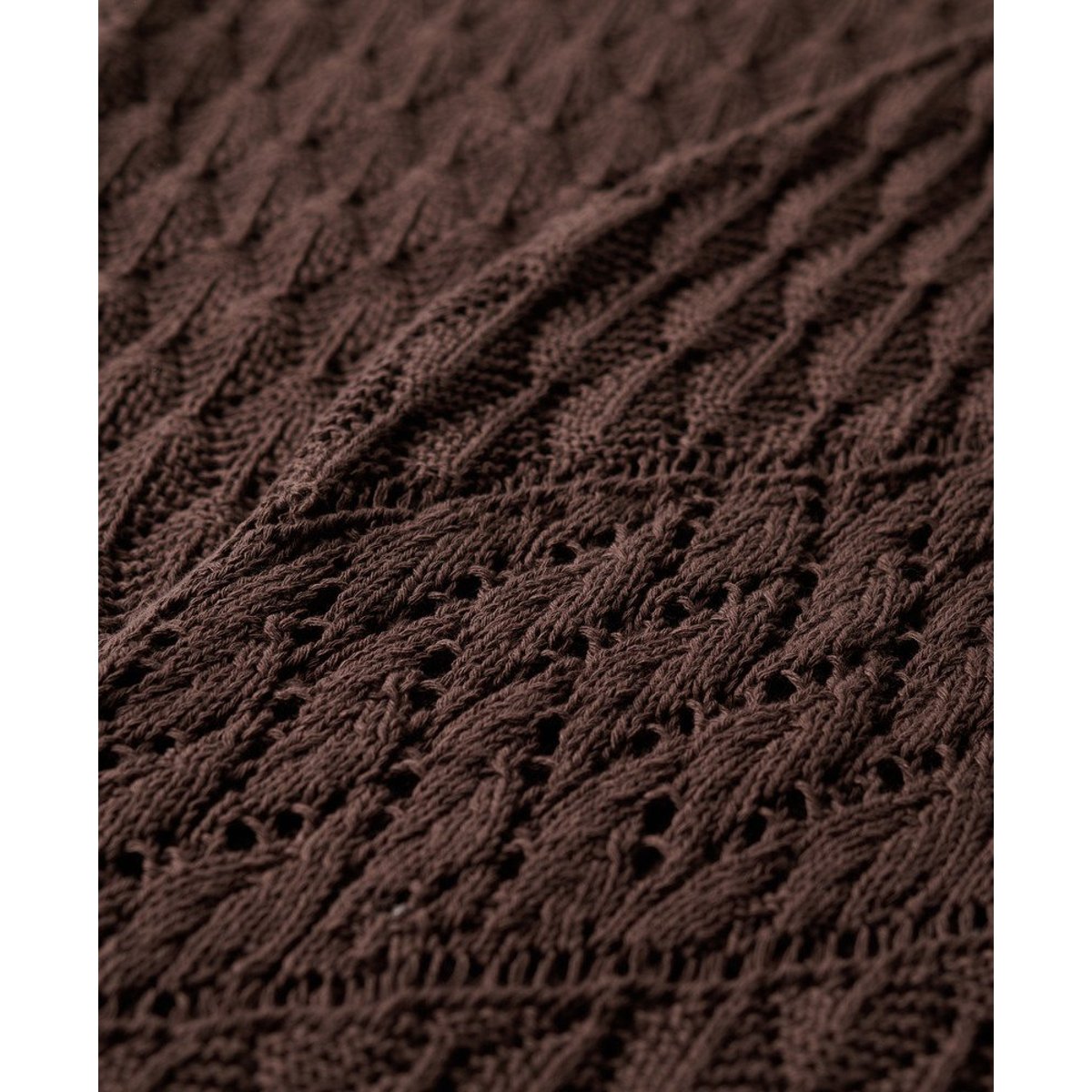 Robe longue dos nu en crochet chêne marron foncé, SUPERDRY