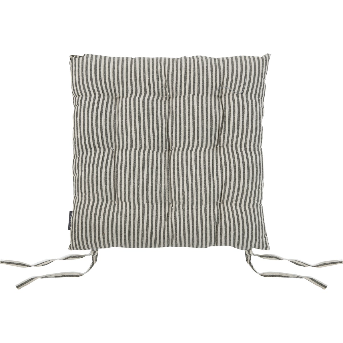 Galettes de chaise rayées en coton OSLO - Lot de 4 bleu marine et beige, MAGMA HEIMTEX