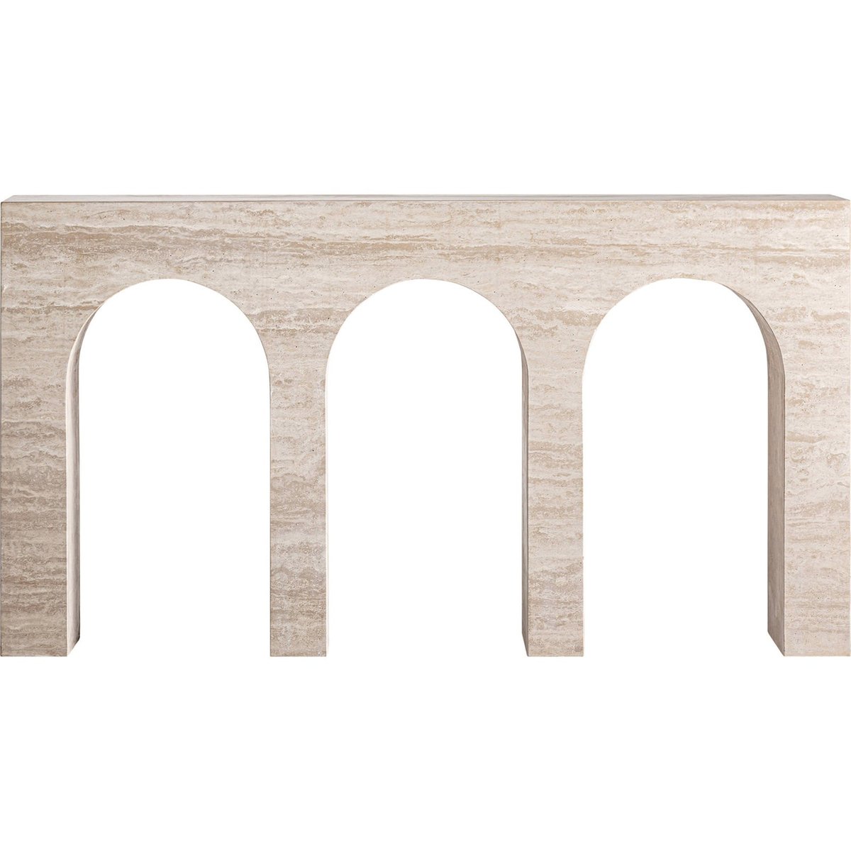 Console en travertin finition vieillie beige travertin finition vieilli, RECOLLECTION