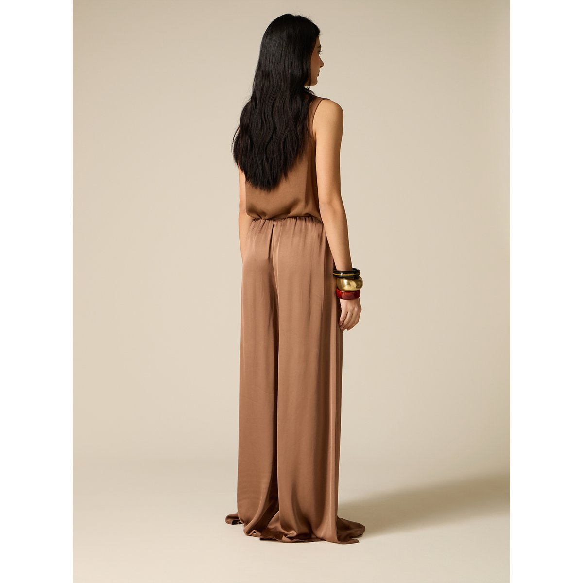 Pantalon palazzo marron, OLTRE