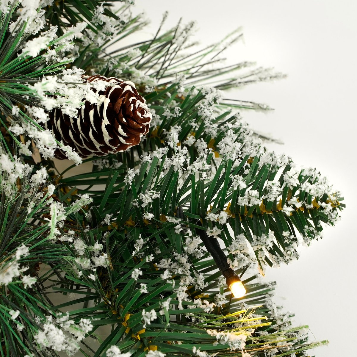 Guirlande de Noël enneigée avec LED L180 cm VANDANS vert, BLACK BOX TREES