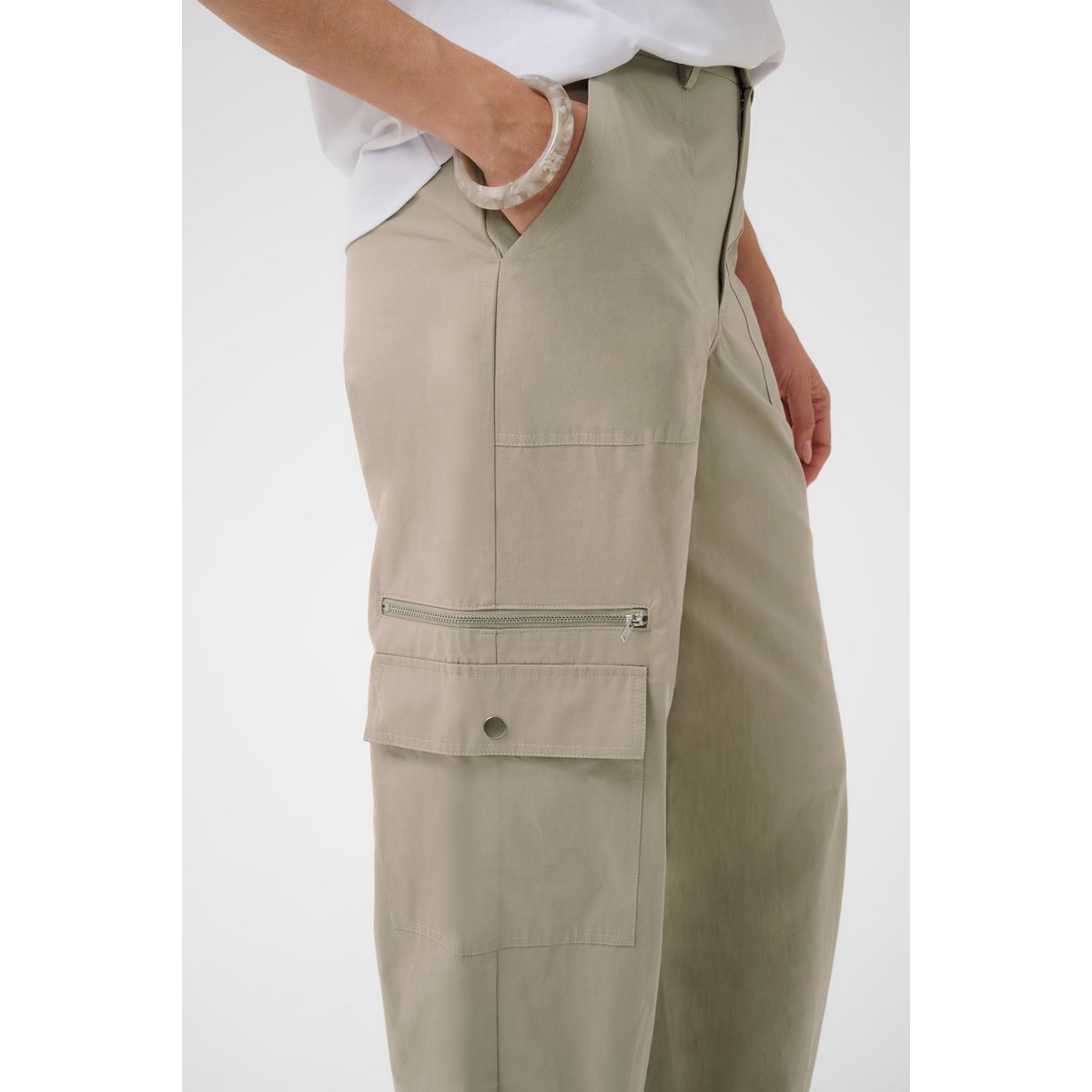 Pantalon casual gris seneca rock, KAFFE