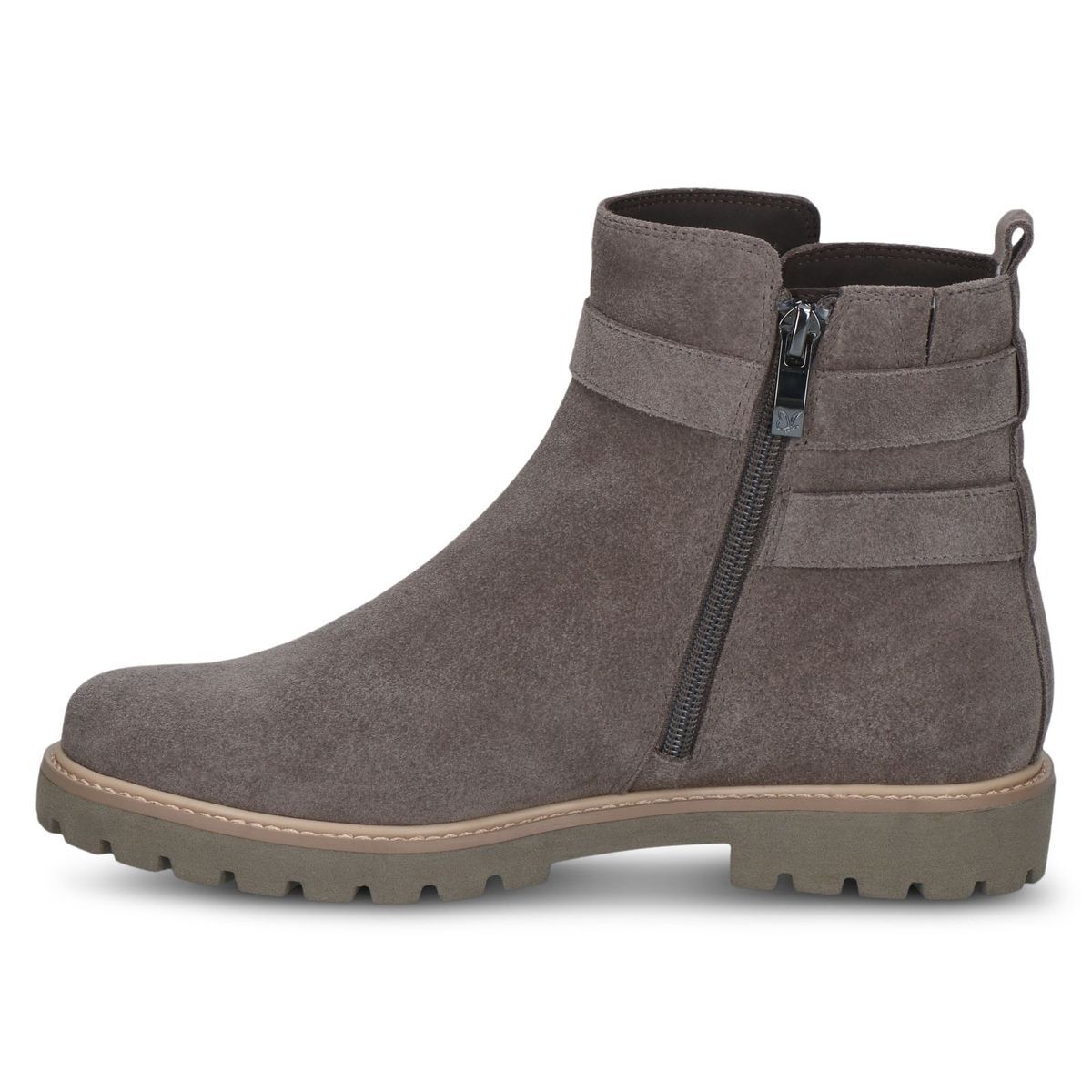 Bottine en cuir marron taupe nubuck, CAPRICE