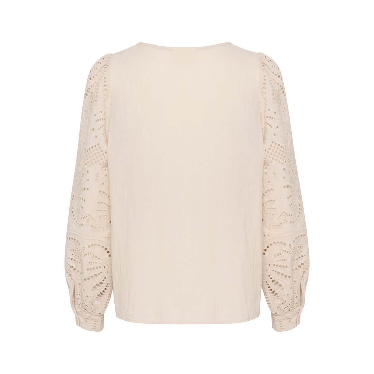 Blouse à manches courtes blanc ancient scroll, CREAM