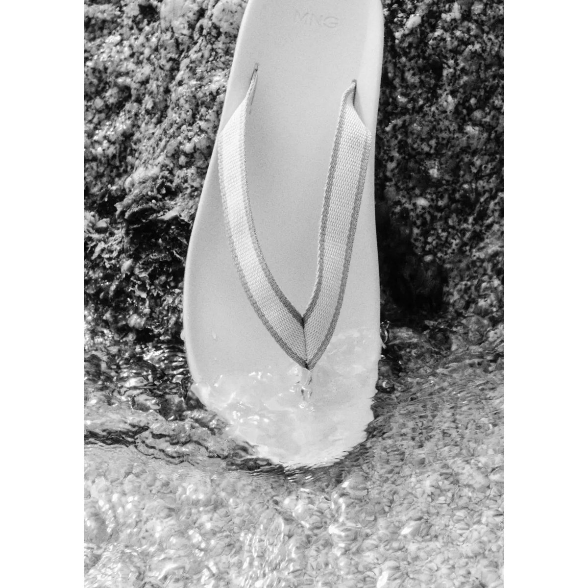 Sandales de plage à brides blanc, MANGO MAN