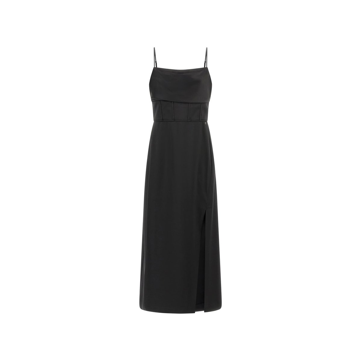 Robe Longue Satin noir, GUESS
