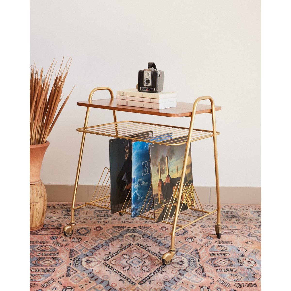 Porte vinyles en bois Anouk N°347 - Bon état doré, DEBONGOUT