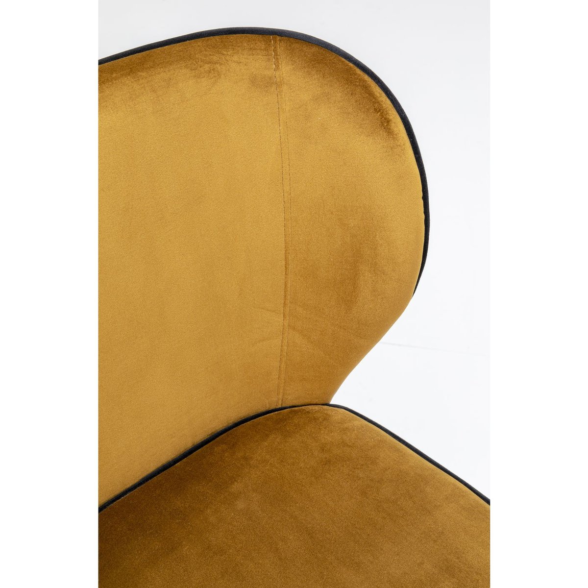 Tabouret de bar en velours, IRINA jaune, KARE DESIGN