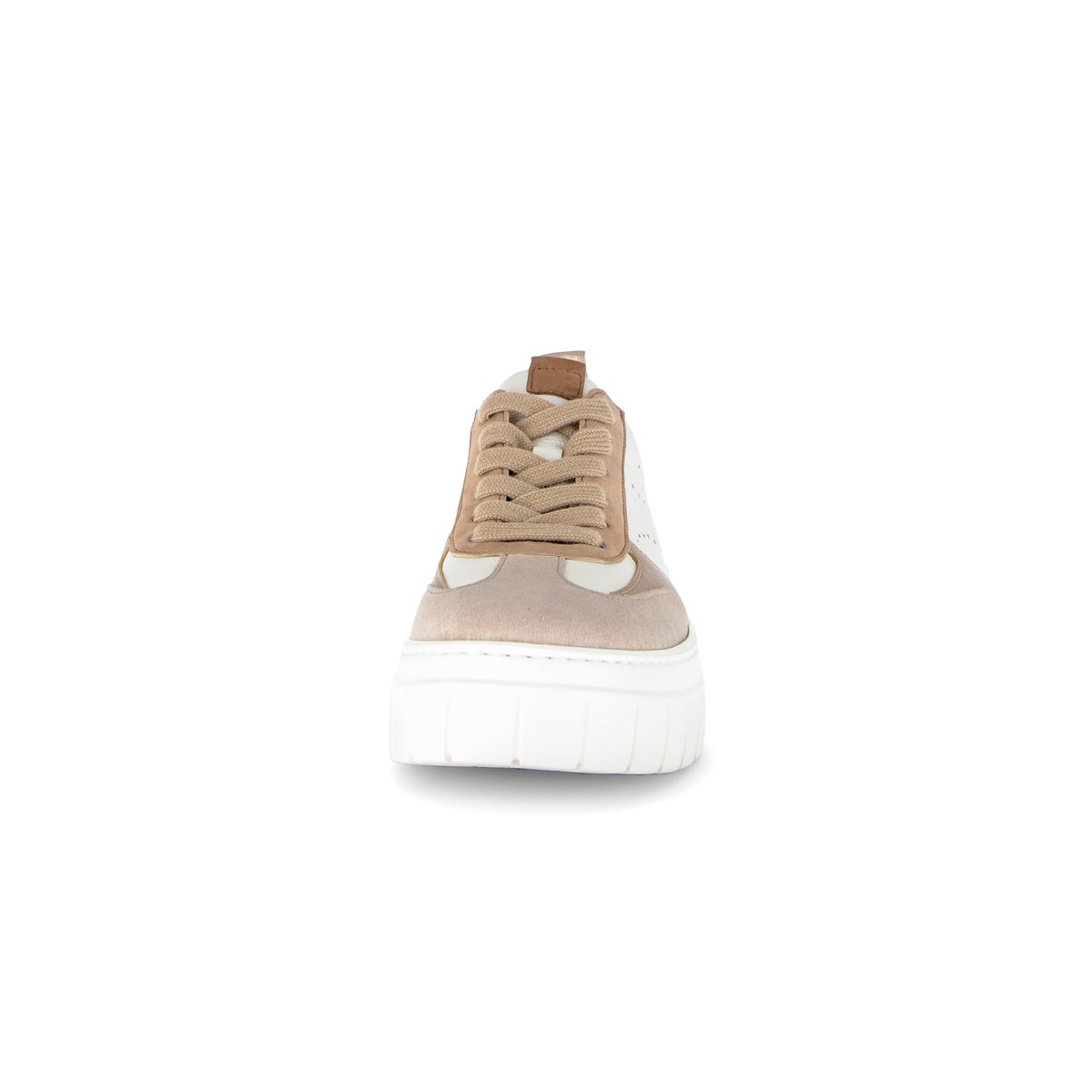 Baskets en cuir à talon compensé beige, GABOR