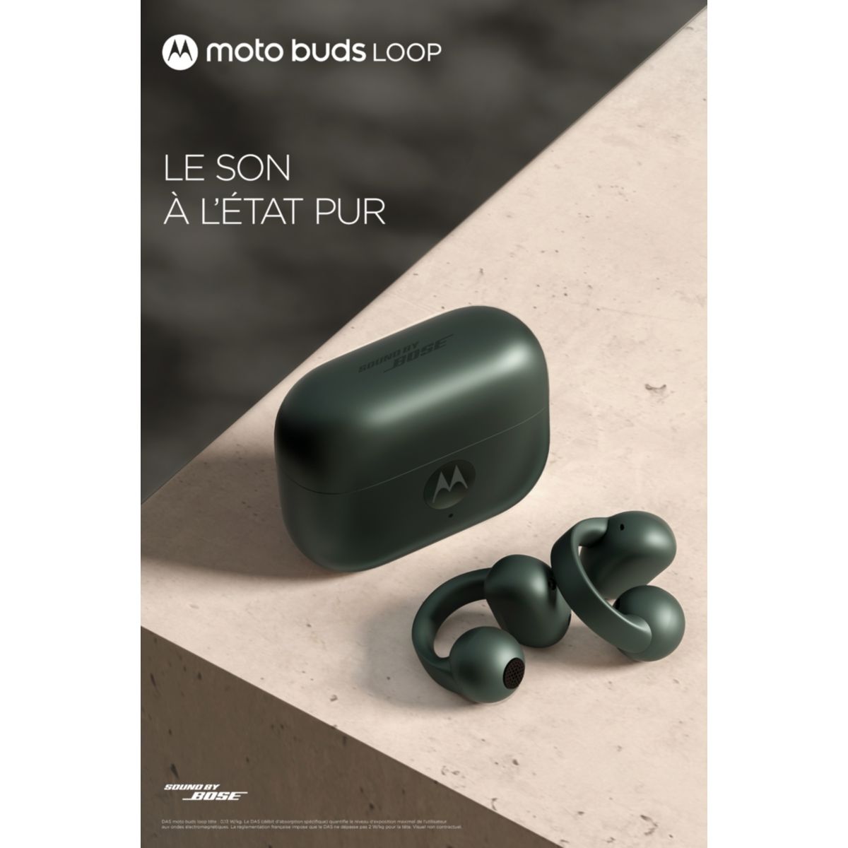 Ecouteurs Buds Loop Vert trekking green (kaki), MOTOROLA