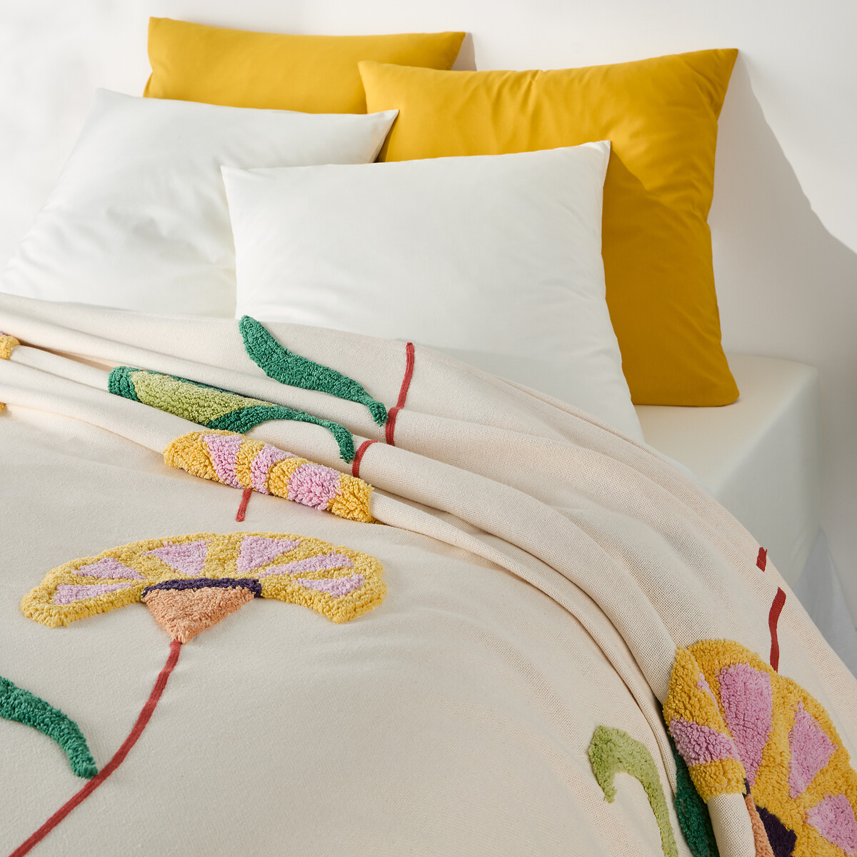Dessus de lit coton tufté, Palema multicolore, LA REDOUTE INTERIEURS