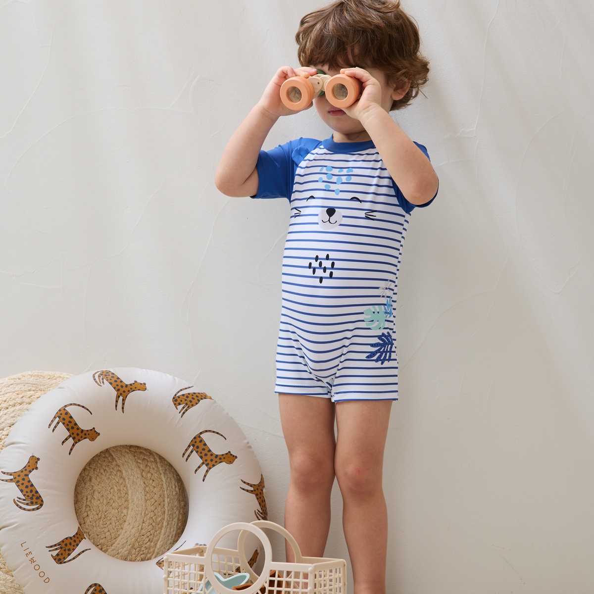 Combishort de bain bébé Brasilia bleu, PETIT BEGUIN