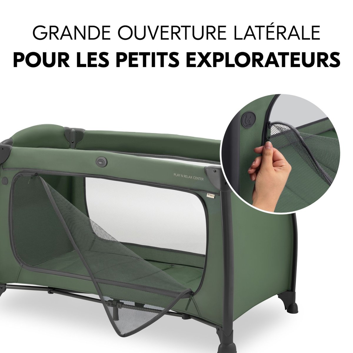 Lit parapluie 3 en 1 Sleep N Play Center vert foncé, HAUCK