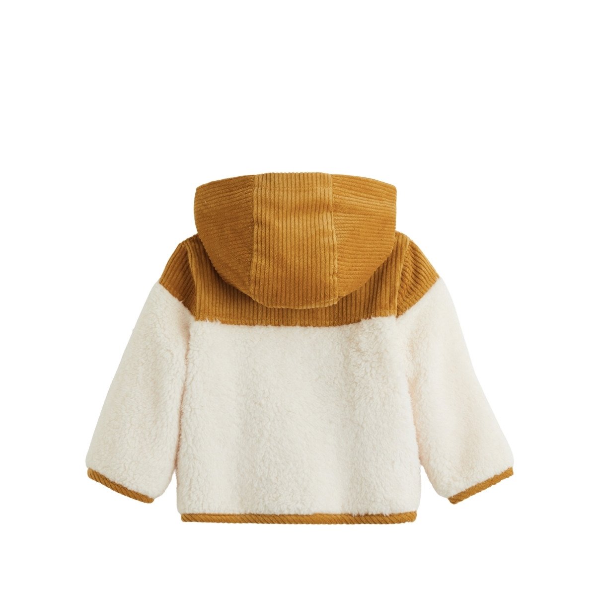 Veste bébé intérieur polaire avec capuche Charly camel, PETIT BEGUIN