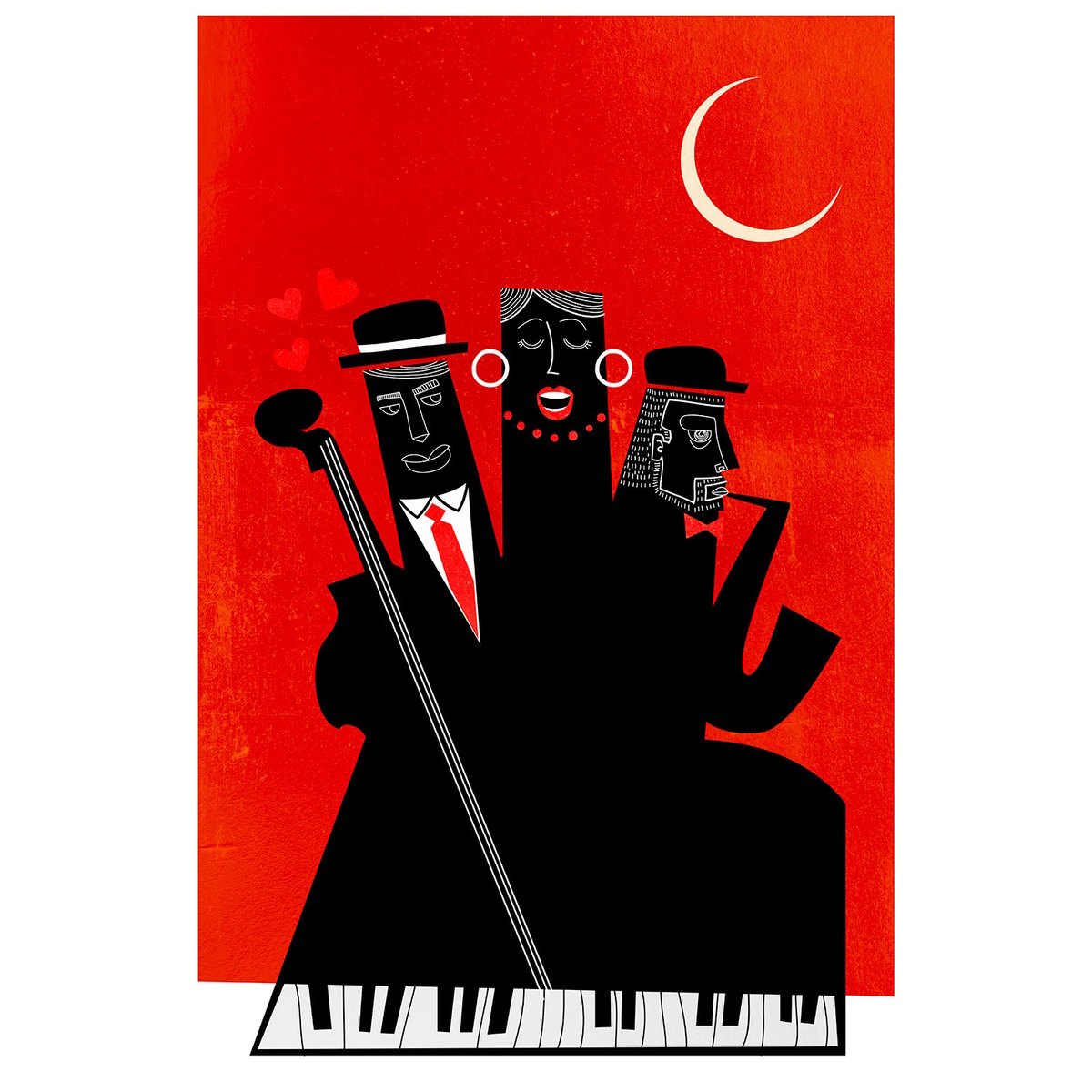 Tableau musique trio tableau alu dibond, HEXOA