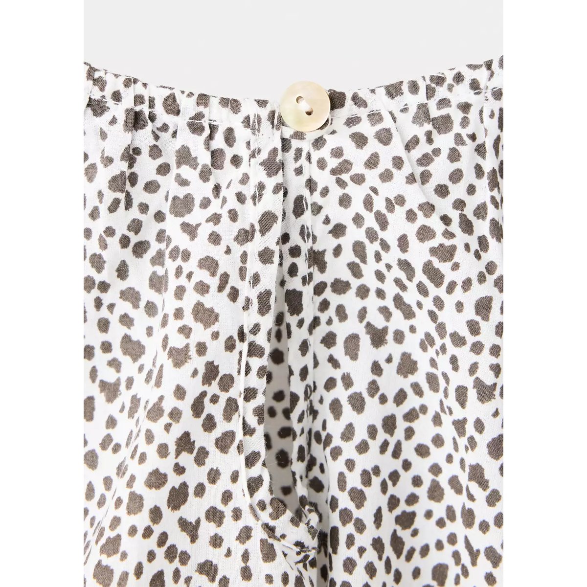 Chemisier coton imprimé animal marron, MANGO KIDS