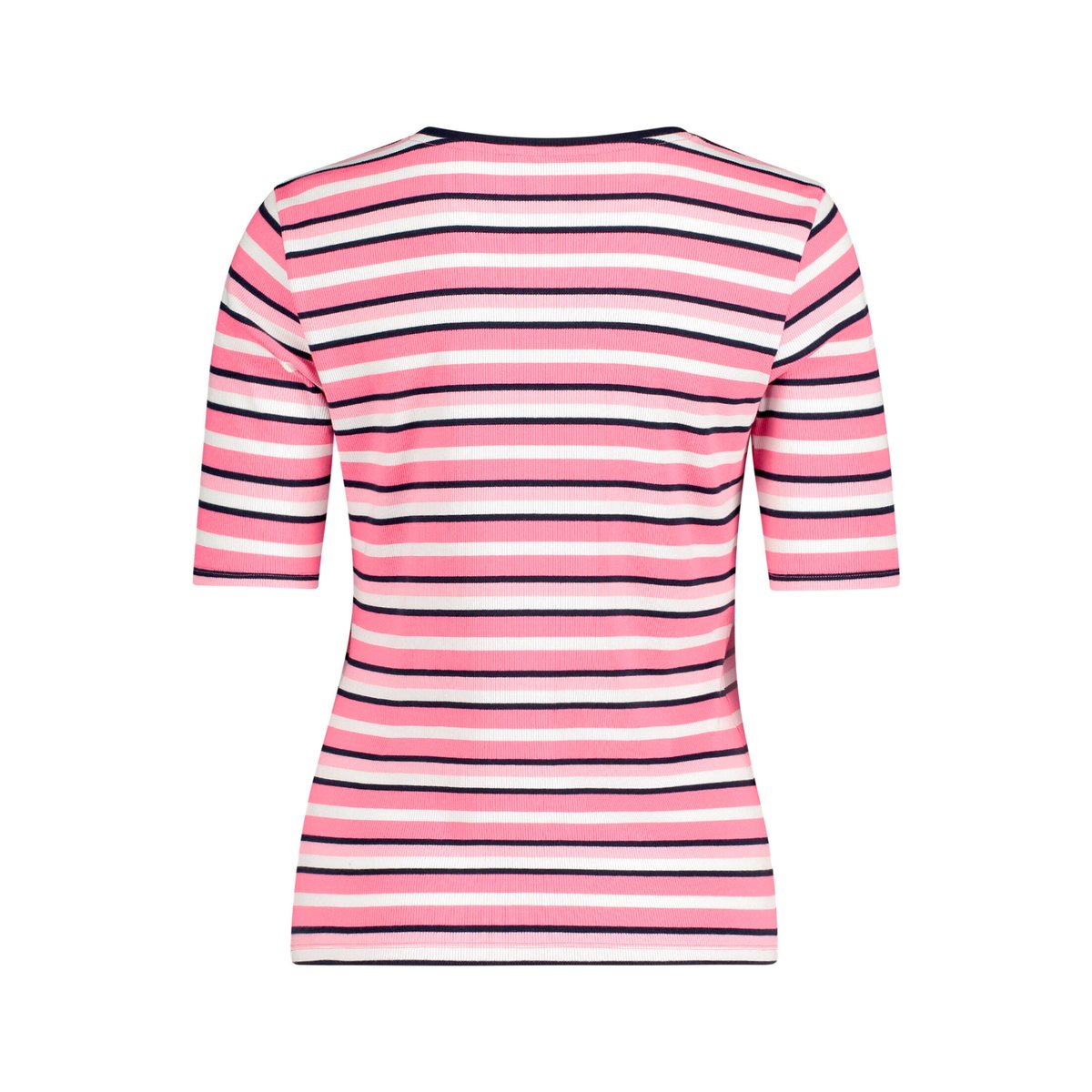 T-shirt basique de texture côtelée pink/dark blue, BETTY BARCLAY