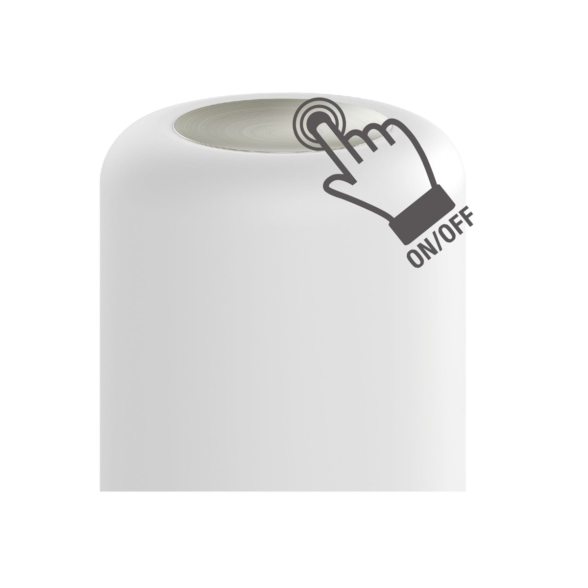 Lampe à poser en verre, BOMBO blanc, INSPIRE